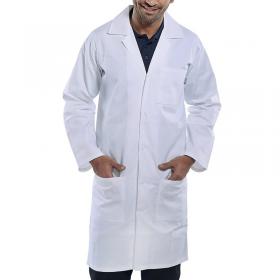 Beeswift Click Polycotton Warehouse Coat White Size 38 PCWCW38 BSW04705