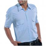 Beeswift Pilot Short Sleeve Shirt Sky Blue 15 PSSSB15 BSW04932