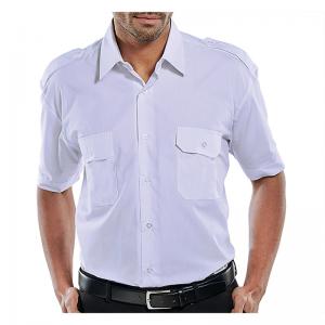Beeswift Pilot Short Sleeve Shirt White 17.5 PSSSW17.5 BSW04949