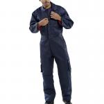 Beeswift Click Quilted Boilersuit Navy Blue 42 BSW05021