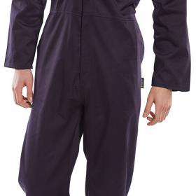 Beeswift Click Polycotton Regular Boilersuit Navy Blue 36 BSW05153