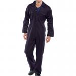 Beeswift Click Polycotton Regular Boilersuit Navy Blue 40 BSW05155