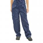 Beeswift Ladies Polycotton Trousers Navy Blue 24 BSW05396