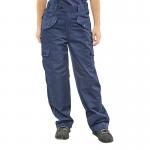 Beeswift Ladies Polycotton Trousers Navy Blue 26 BSW05411