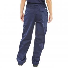 Beeswift Ladies Polycotton Trousers Navy Blue 32 BSW05415