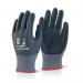 Beeswift Nitrile PU Mix Coated Gloves Black/Grey XL BSW05827