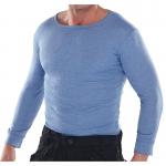 Beeswift Long Sleeve Thermal Vest Blue L BSW06095