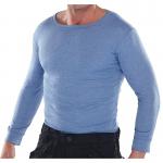 Beeswift Long Sleeve Thermal Vest Blue M BSW06096