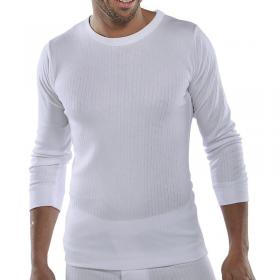 Beeswift Long Sleeve Thermal Vest White L BSW06098