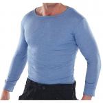 Beeswift Long Sleeve Thermal Vest Blue XL THVLSXL BSW06103