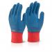 Beeswift LatexFully Coated Gripper Gloves Blue XL LFCGGBXL BSW08061