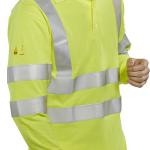 Beeswift Fire Retardant High Visibility Anti-Static Long Sleeve Polo Shirt Saturn Yellow 2XL BSW08316