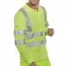 Beeswift Fire Retardant High Visibility Anti-Static Long Sleeve Polo Shirt Saturn Yellow 2XL BSW08316