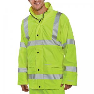 Beeswift Super B-Dri High Visibility Breathable Jacket Saturn Yellow