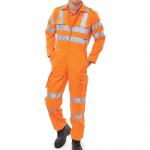 Beeswift Railspec Polycotton Coverall Orange 38 BSW09934