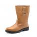 Beeswift Lined Steel Toe Leather Upper Rigger Boots 1Pr Tan 4 RBLS04 BSW10003