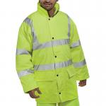 Beeswift High Visibility Breathable Lined Jacket Saturn Yellow XL BSW10137