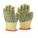 Beeswift Reinforced Fingerless Dotted Gloves 1Pr Yellow 8 KFLGMWD08 BSW10215