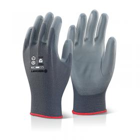 Beeswift PU Coated Gloves Grey L PUGGYL BSW10595