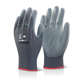 Beeswift PU Coated Gloves Grey M PUGGYM BSW10596