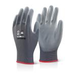 Beeswift PU Coated Gloves Grey XL BSW10598