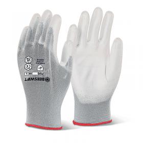 Beeswift PU Coated Gloves White S BSW10601