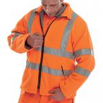 Beeswift Carnoustie Hi Vis Fleece Jacket Orange Medium BSW11382