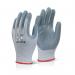 Beeswift Nitrile Foam Nylon Gloves Grey 9 NFNG09 BSW11582