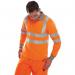 Beeswift Hi Vis Long Sleeve Polo Shirt Orange Large BPKSLSENORL BSW11603