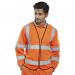 Beeswift Fire Retardant High Visibility Long Sleeve Jerkin Orange L BSW11968