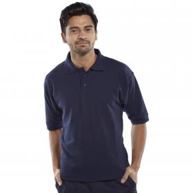 Beeswift Click Premium PK Short Sleeve Polo Shirt Navy Blue M BSW12396