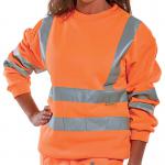 Beeswift High Visibility Sweatshirt Orange Small BSW12706