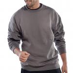 Beeswift Click Polycotton Sweatshirt Grey S BSW12766