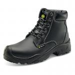 Beeswift 6 Eyelet PU Rubber S3 Steel Top Cap Safety Boots 1 Pair Black 10.5 BSW12886