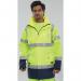 Beeswift Two Tone Breathable High Visibility Traffic Jacket Saturn YellowNavy Blue 3XL BSW12906