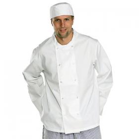 Beeswift Chefs Long Sleeve Jacket Stud Fastening White L BSW13123