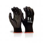 Beeswift PU Coated Gloves Black S PUGBLS BSW13483