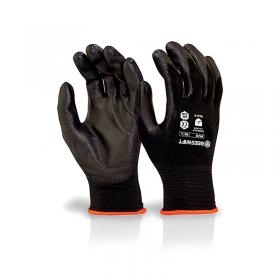 Beeswift PU Coated Gloves Black M PUGBLM BSW13484