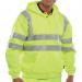 Beeswift Zip Up Hooded High Visibility Sweatshirt Saturn Yellow XL BSHSSENSYXL BSW13511