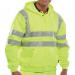Beeswift Zip Up Hooded High Visibility Sweatshirt Saturn Yellow 2XL BSHSSENSY2XL BSW13512