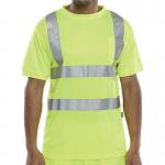 Beeswift Crew Neck High Visibility T-Shirt Saturn Yellow M BSW13514