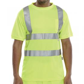 Beeswift Crew Neck High Visibility T-Shirt Saturn Yellow L BSCNTSENSYL BSW13515