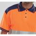 Beeswift PK Two Tone High Visibility Short Sleeve Polo Shirt OrangeNavy Blue M BSW13547