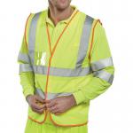 Beeswift BSafe Multipurpose High Visibility Vest Pre-pack Saturn Yellow M BSW13901