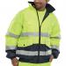 Beeswift Europa High Visibility Bomber Jacket Saturn Yellow/Navy Blue L BSW13999