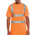 Beeswift Crew Neck High Visibility T-Shirt Orange 4XL BSW14461