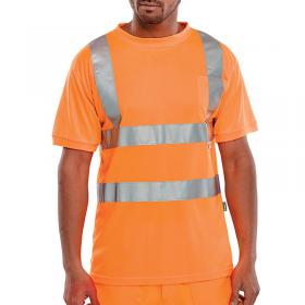 Beeswift Crew Neck High Visibility T-Shirt Orange L BSW14463