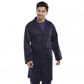 Beeswift Polycotton Warehouse Coat Navy Blue 32 BSW15306
