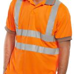 Beeswift High Visibility Short Sleeve Polo Shirt Orange S BSW15954