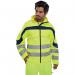 Beeswift Eton High Visibility Soft Shell Jacket Saturn Yellow/Navy Blue 4XL BSW16270